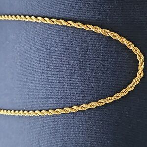 #154 Park Lane Gold Tone Twisted Rope Chain Necklace 40"